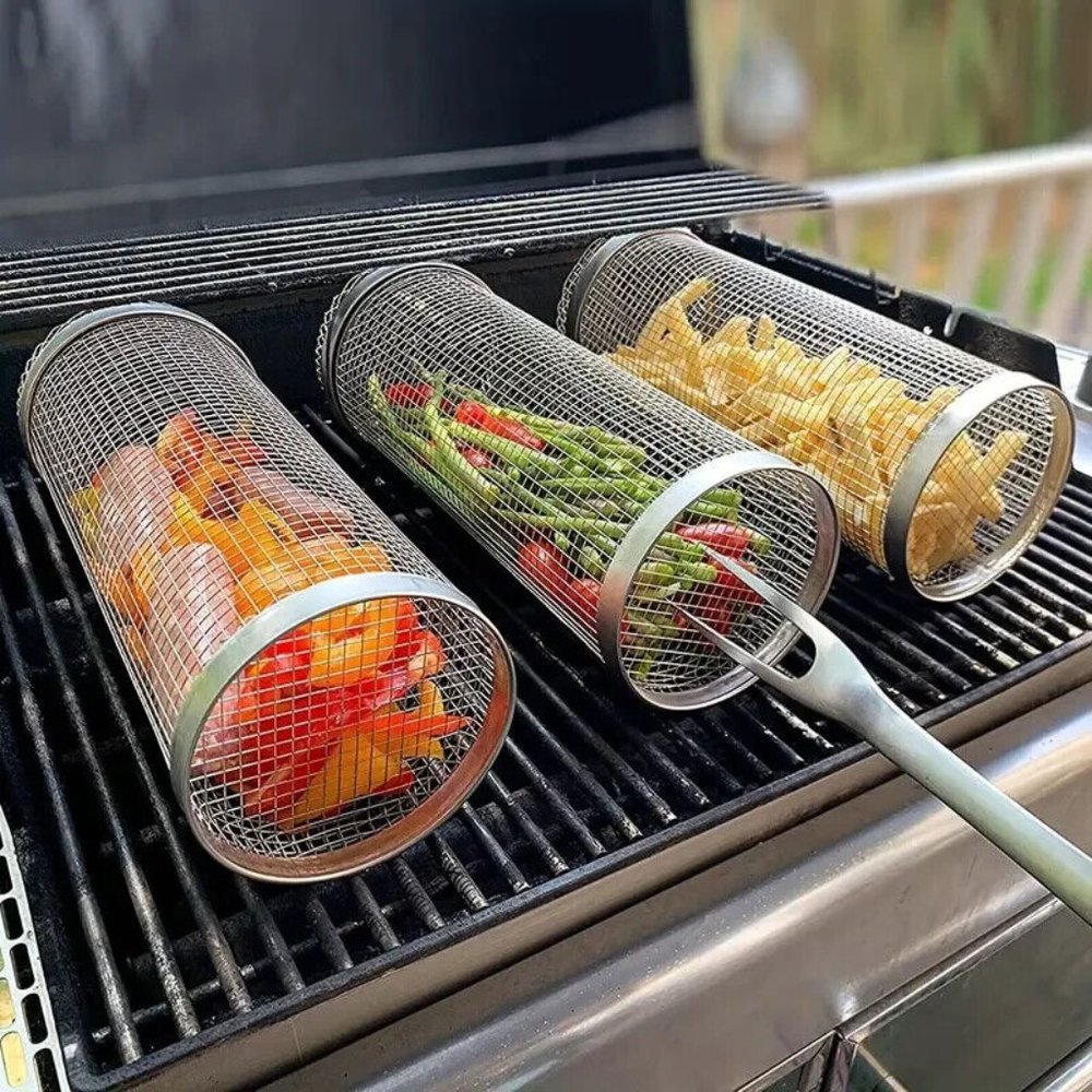 1 pc Barbecue Grill Net Stainless Steel Portable The Perfect Outdoor Companion - Picture 1 of 5